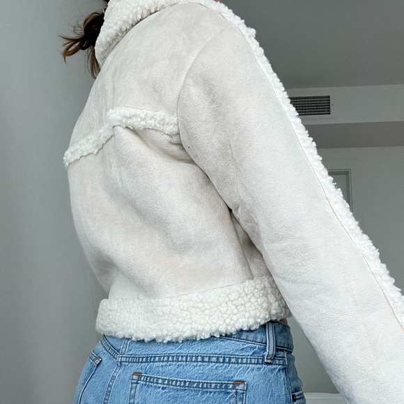 suede and sherpa coat - Picture 5 of 8